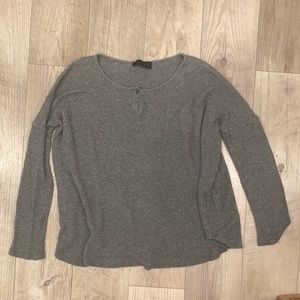 HATCH Maternity, The Waffle Henley, Charcoal, size 1.